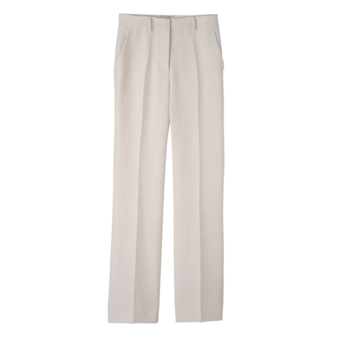 Ecru – Crepe Trousers