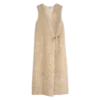 Ecru – Faux fur Long cardigan