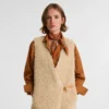 Ecru – Faux fur Long cardigan