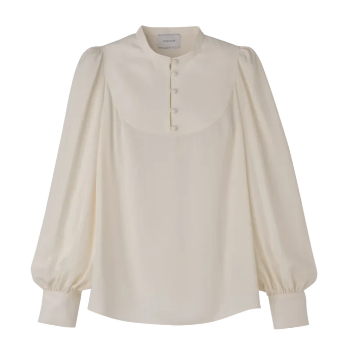Ecru – Fluid crepe Blouse