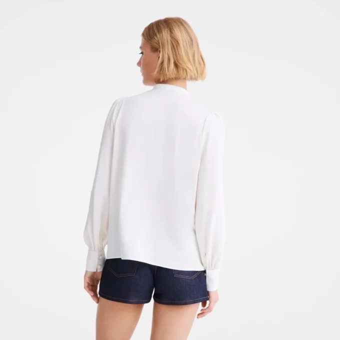 Ecru – Fluid crepe Blouse