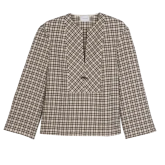 Ecru – Jacquard cotton Blouse