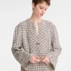 Ecru – Jacquard cotton Blouse