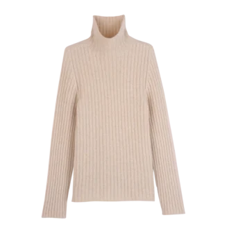 Ecru – Knit High neck sweater