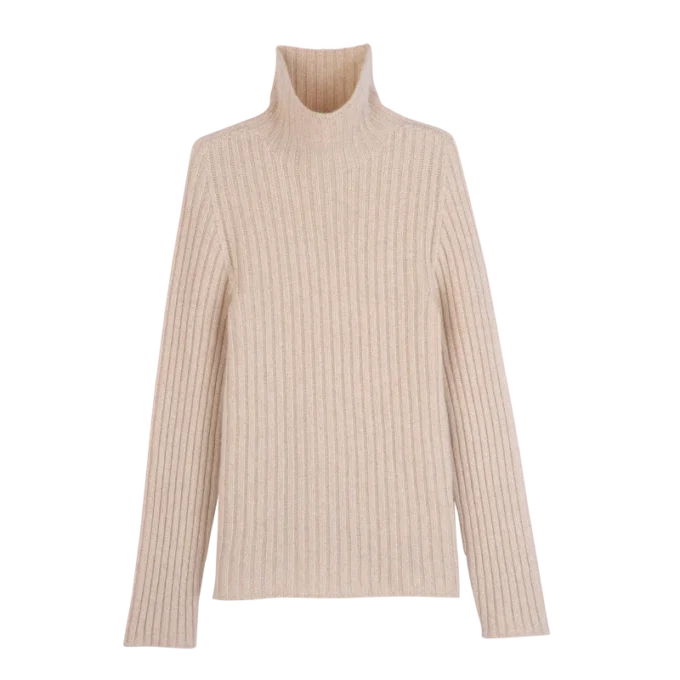 Ecru – Knit High neck sweater