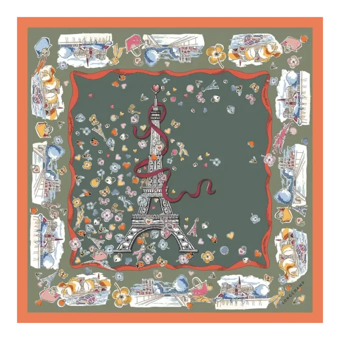 Equestrian Tower Silk scarf 50