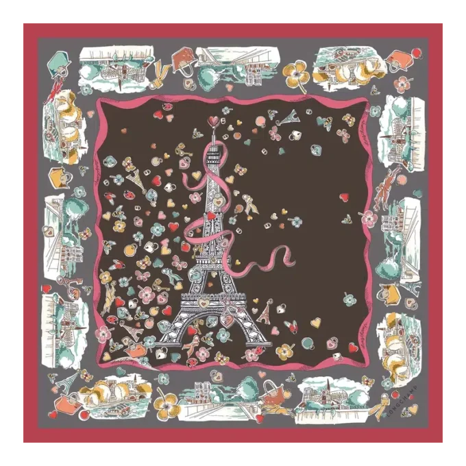 Equestrian Tower Silk scarf 50