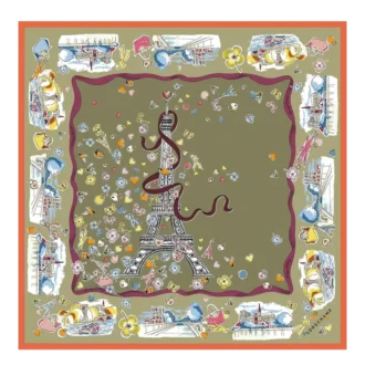 Equestrian Tower Silk scarf 50