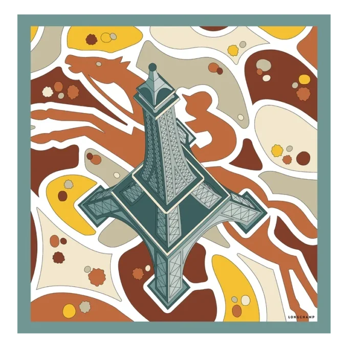 Equestrian Tower Silk scarf 70
