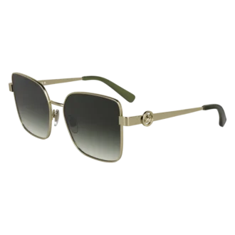 Gold/Khaki – Metal Sunglasses