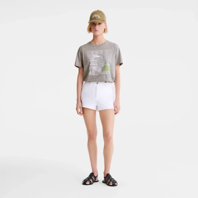 White – Gabardine Shorts