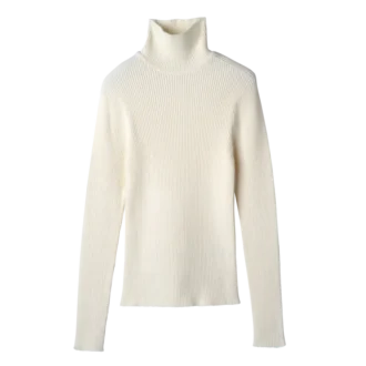 High collar fitted jumper
