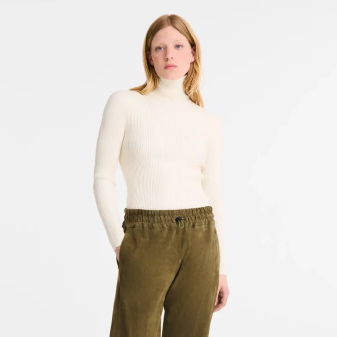 High collar fitted jumper