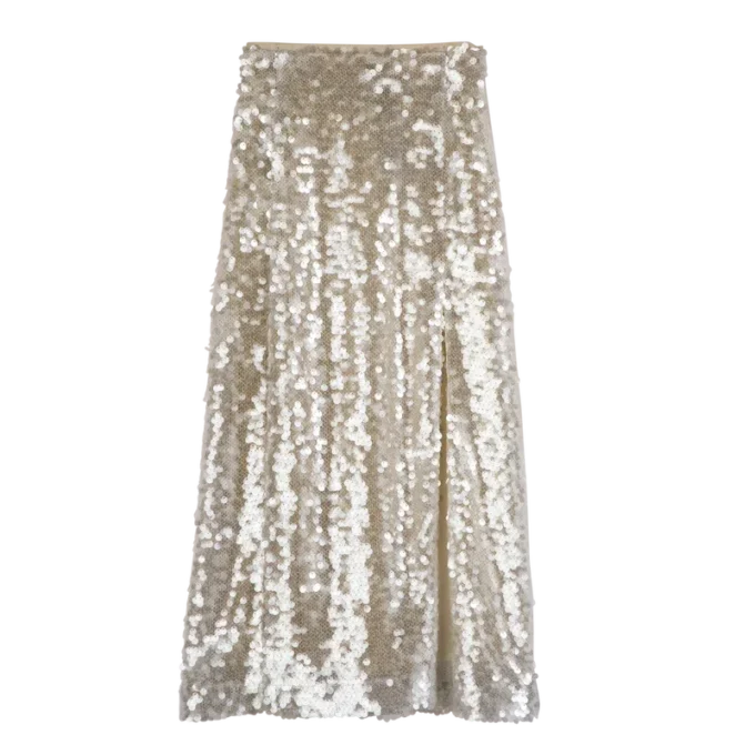 Ivory – Sequin Midi skirt