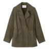 Khaki – Leather Safari jacket