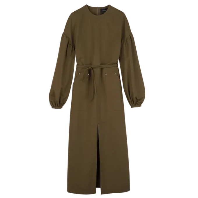 Khaki – Popelin Dress