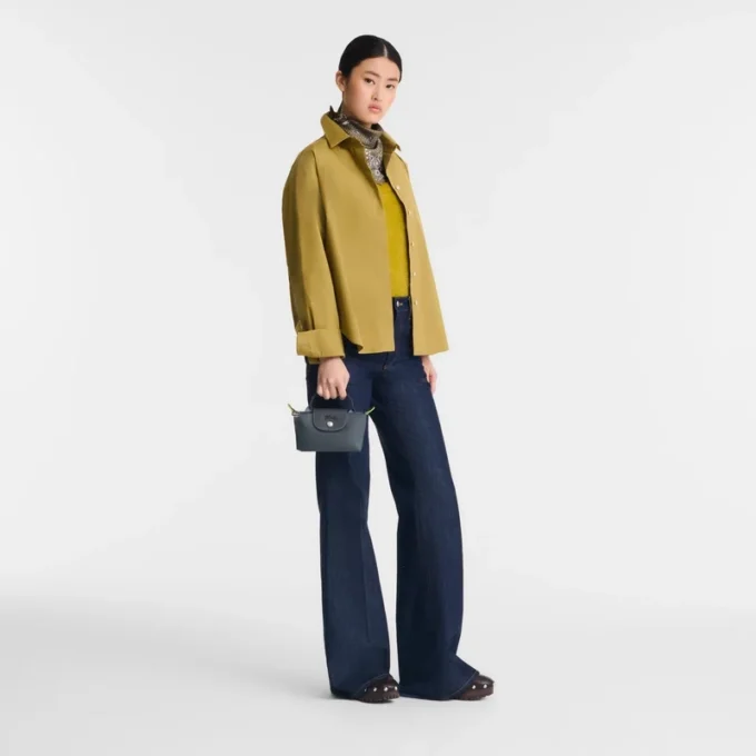 Le Pliage Green Pouch with handle