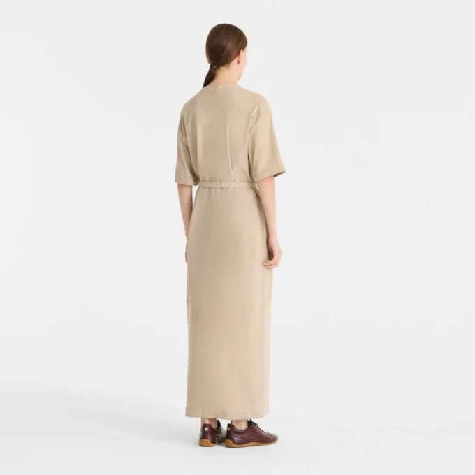 Leather long dress