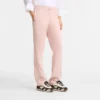 Leather straight pants