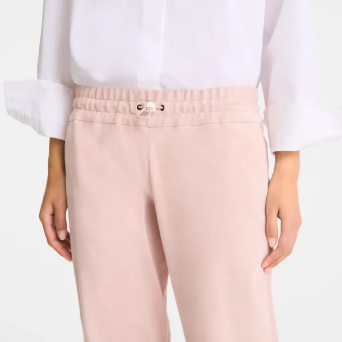 Leather straight pants