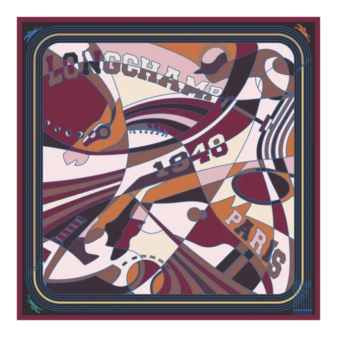 Longchamp League Silk scarf 90