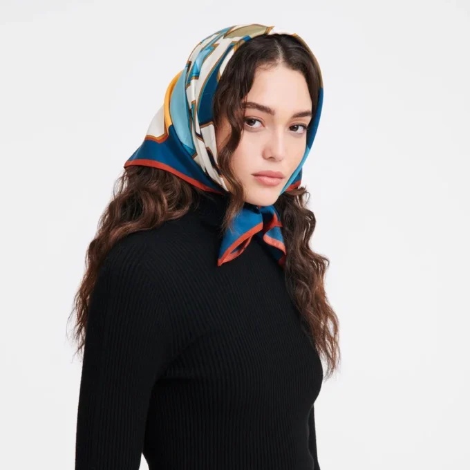 Longchamp University Silk scarf 70