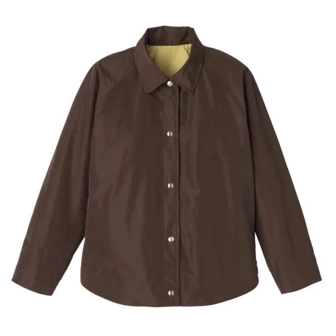 Mocha/Pistachio – Technical taffeta Padded blouson