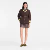 Mocha/Pistachio – Technical taffeta Padded blouson