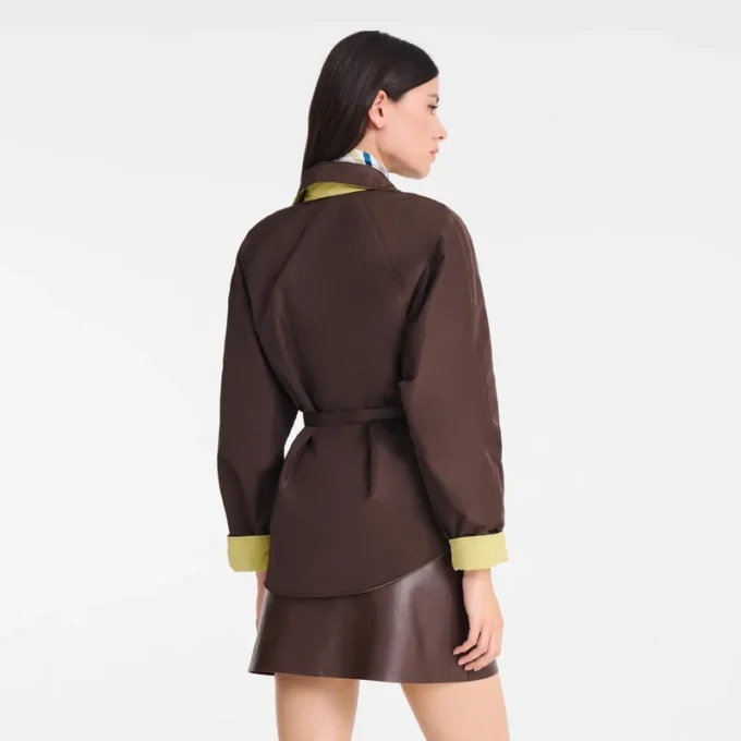 Mocha/Pistachio – Technical taffeta Padded blouson