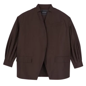 Mocha – Technical taffeta Kimono jacket