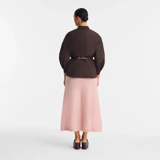 Mocha – Technical taffeta Kimono jacket