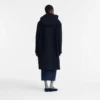Navy – Double-faced wool cloth Duffle Coat