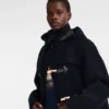 Navy – Double-faced wool cloth Duffle Coat
