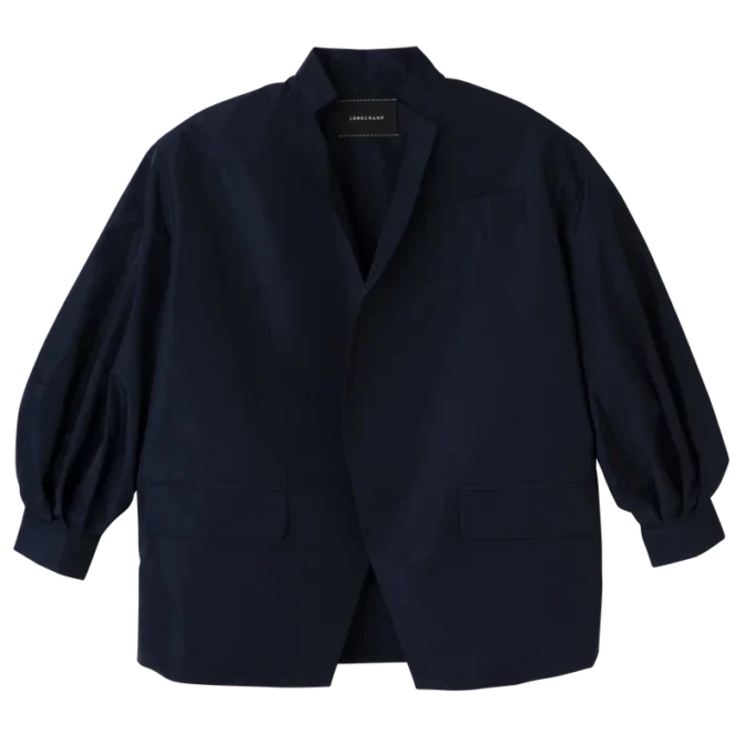 Navy – Technical taffeta Kimono jacket
