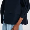 Navy – Technical taffeta Kimono jacket