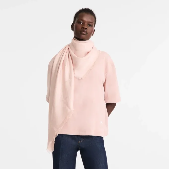 Petal Pink – Silk Blend Le Roseau Shawl