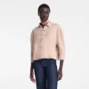 Pink – Leather Polo shirt