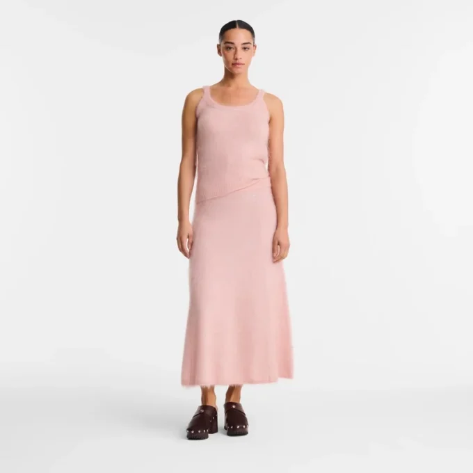 Pink Tea – Knit Midi skirt