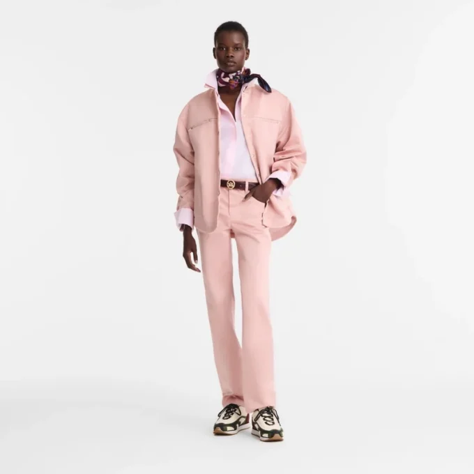 Pink Tea – Techno satin Trousers