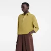 Pistachio – Leather Polo shirt