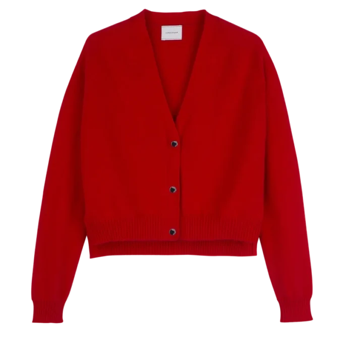 Red – Knit Cardigan