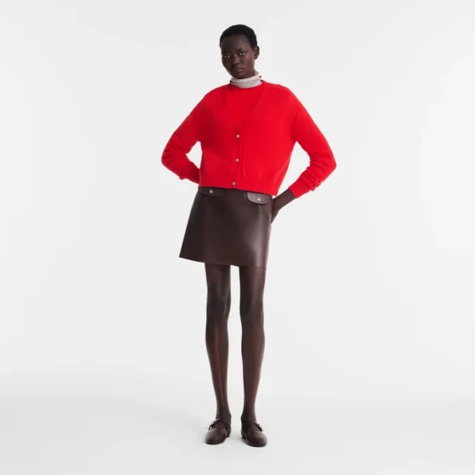 Red – Knit Cardigan