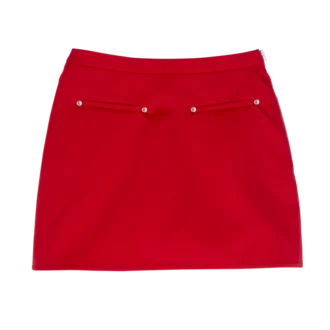 Red – Techno satin Skirt