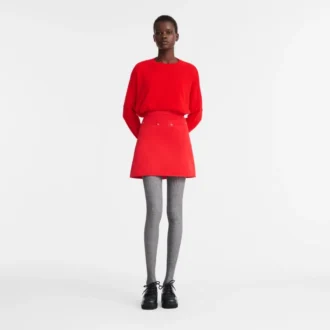 Red – Techno satin Skirt