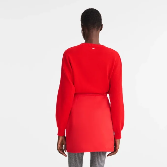 Red – Techno satin Skirt