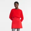 Red – Techno satin Skirt