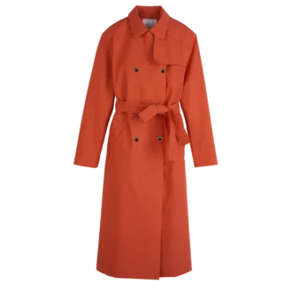 Red – Water-repellent technical canvas Trench coat