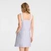 White – Embroidered gabardine Dress