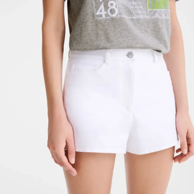 White – Gabardine Shorts
