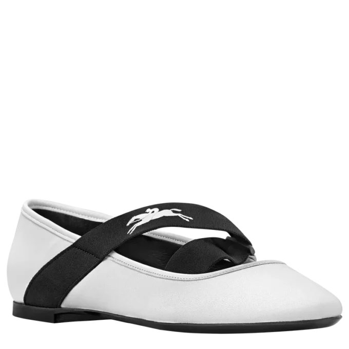 White – Leather Energy Ballerinas